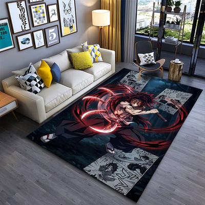Samurai Demon Warrior Art Carpet Suitable As a Non-slip Mat for the Living Room or Bedroom Sofa