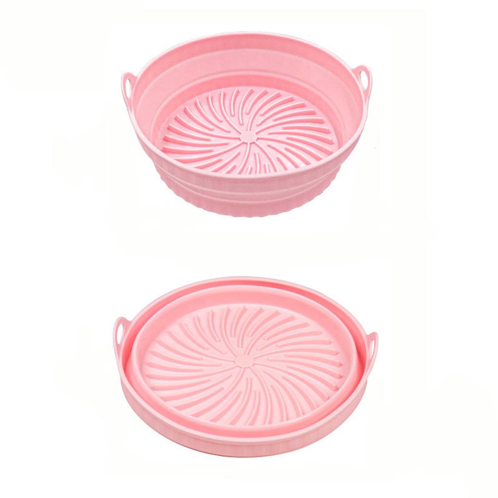 Reusable Silicone Fryer - Round Foldable Baking Liner for Fryer and Oven