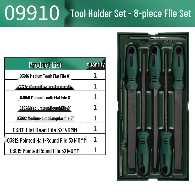 SATA 8-Piece File Set