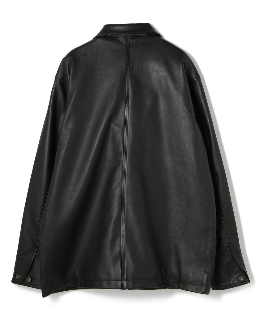 Schott LAMB LEATHER COVERALL JACKET, Men's, Size 2XL, Black, 010, 782-5950012