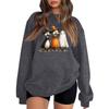 Womens  Fashion Tops Printed Casual Round Neck Long Sleeve Loose Pullover Shirts