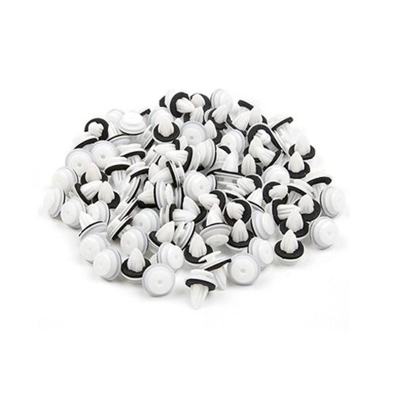 

SEAMETAL 100 шт. Автомобильные крепежные клипсы Универсальные крепежи для обшивки двери Автомобильные бамперные заклепки Зажим Нажимные клипсы для двигателей Аксессуары белый