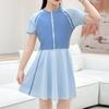 Childrens Onepiece Swimsuit Girls Conservative Bathing Suit With High Elasticity For Water Sports