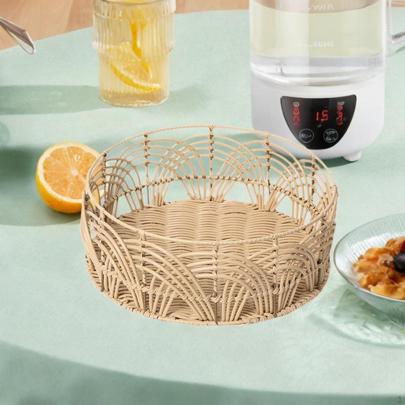 

Корзина ручной работы Корзина для фруктов, тканый держатель, настольный органайзер для хранения фруктов L