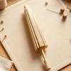 6Pcs Oil Paper Umbrella Frame 12x12inch Wooden Miniature Craft Parasol DIY Wedding Decor Dance Photo Prop Stage Prop