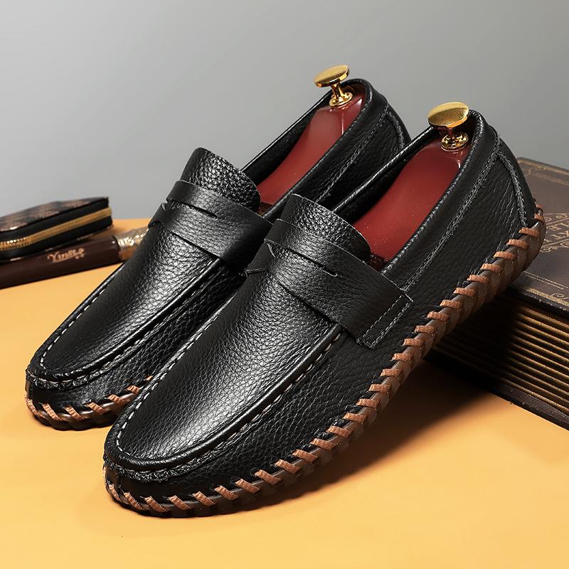 Men's Shoes Casual Formal Loafers Moccasins Italian Breathable Slip on Male Boat Shoes