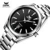 OPK 6088 Man Watch Steel Strap Waterproof Luminous Auto Date Wristclock Fashion Simple Original Quartz Watches for Men