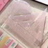 4PCS/Set 15/20CM Jelly Ruler Set Thickened Protractor High Quality Straight Ruler School Office