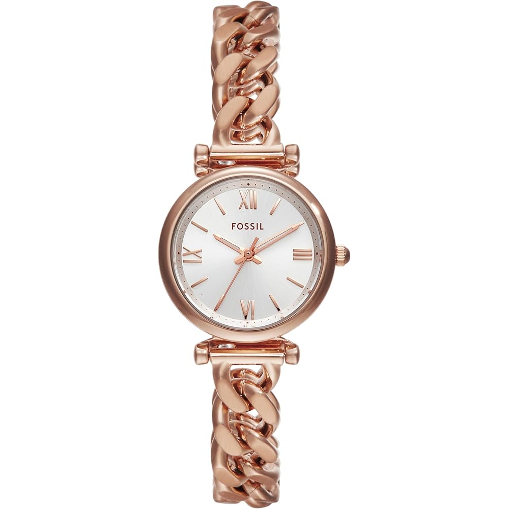 Fossil Carlie ES5330 Women s Watch Pink Gold Stainless Steel Analog Design