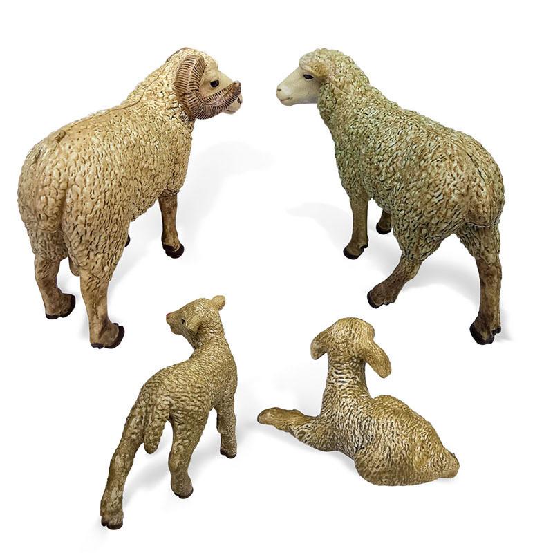 Farm Animal Pvc Sheep Model Kit With Static Lamb And Ewe For Diorama And Hobby Use