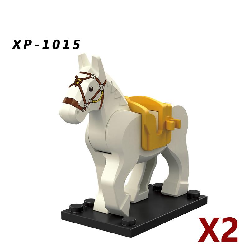 Medieval Soldier Figures Building Block War Horse Jungle Adventure Beast War Wolf Military Waffen Helmet  Armor Sets Blocks Toys