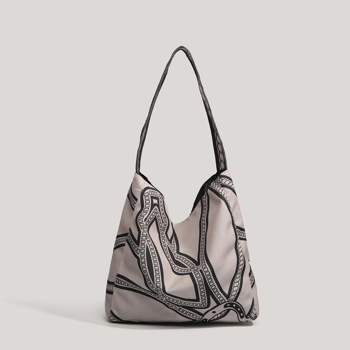 

Casual canvas bag women s summer 2025 trendy shoulder bag large capacity tote bag class commuter messenger bag серый