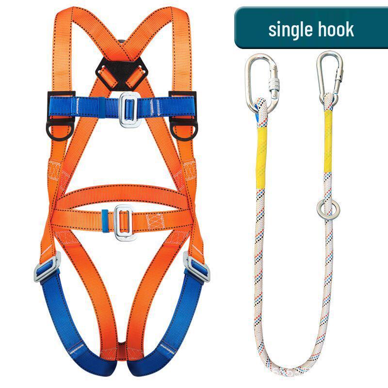 GB Пятиточечная страховочная привязь с амортизирующим крюком для пожарно-спасательных и высотных работ