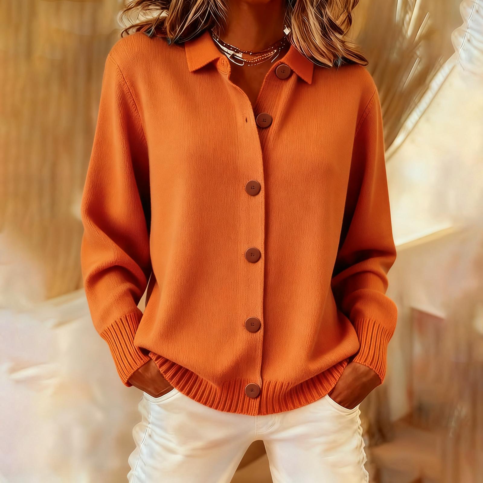 

Women s Casual Long Sleeve Flap Loose Long Sleeve Top XL шафрановый