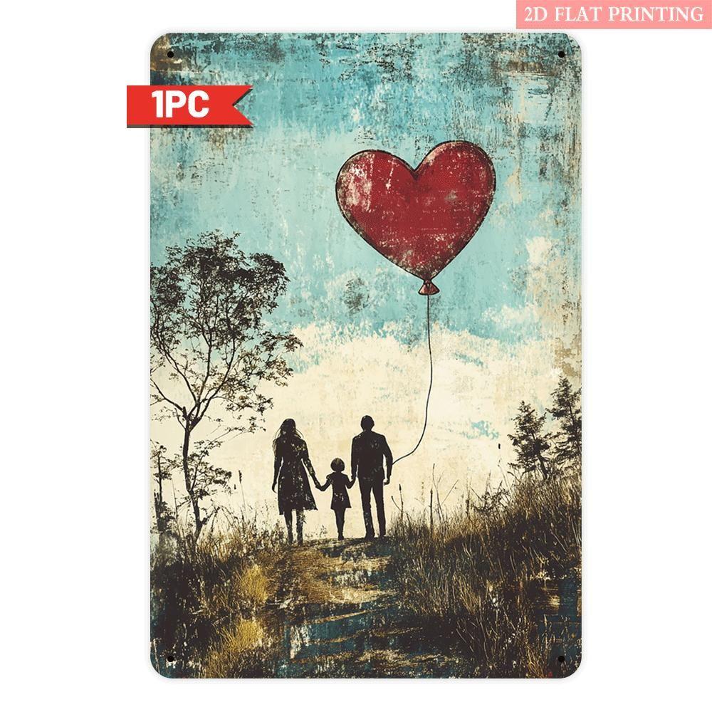 

Vintage Valentine s Day Metal Decorative Painting Gift for Couples Bedroom Living Room Cafe