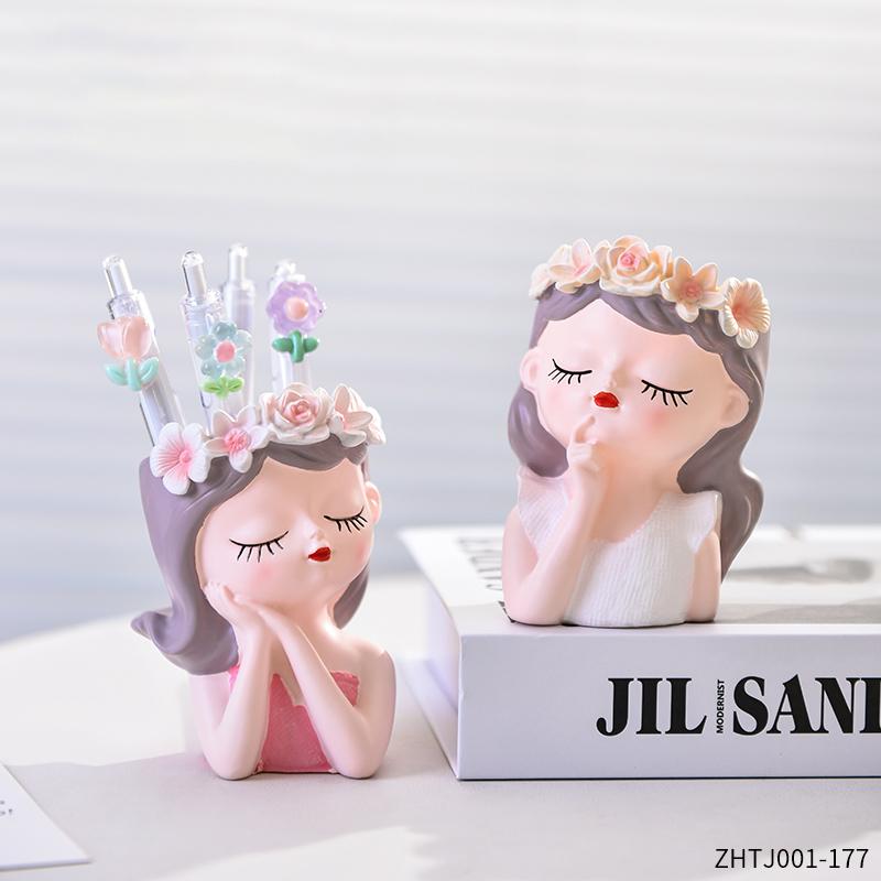 Cute Fairy Pen Holder Ins Storage Desktop Organizing Storage Cartridge Flower Fairy Pen Holder Gift for Children