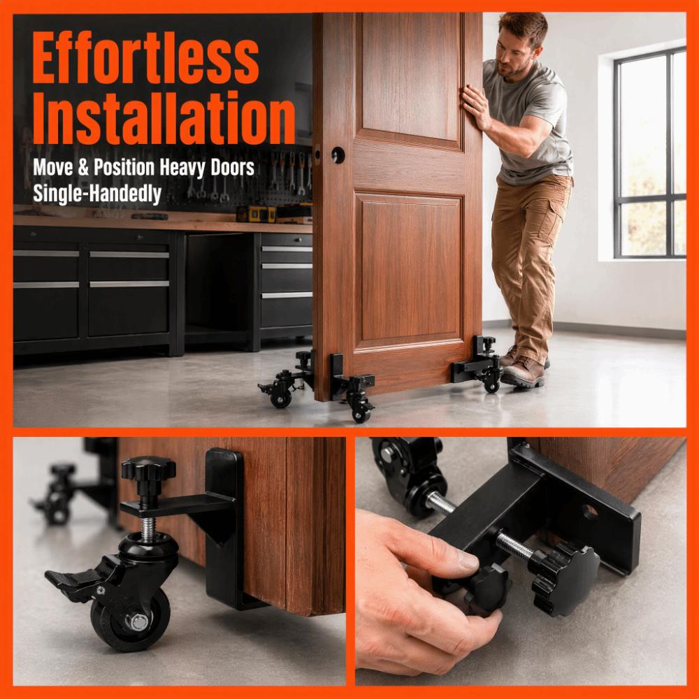 Thickened Door Installation Dolly Steel Door Lifter Tool Stable Panel Moving Cart Home