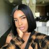 Women Boboo Wigs Natural Look High Temperature Silk Shawl Length Hair Wigs Long-Lasting Wear Fashion Fluffy Centre-Parted Wig Headgear Hair Product