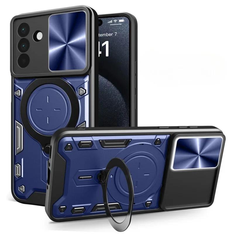 For Samsung Galaxy A26 A25 A24 A23 A16 A15 A14 A13 M55 M54 M34 M23 M14 Magnetic Finger Ring Holder Military Protective Case