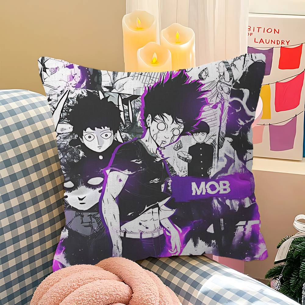 Japan Anime Mob Psycho 100 Personalized Pillow Dust Cover Bedroom Kids Party Decoration Pillowcase Birthday Children Gift