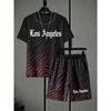 Fashion Men's Set Colorful Tiger Zebra Stripe Printed Men's T-shirt and Shorts 2 Piece Set Summer Casual Outdoor Men's and Women's T-shirt Sets