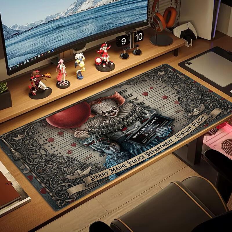 It Clown Color Mouse Pad Large Gaming Table Cushion Non-slip Laptop Tablet Big Mousepad XXL Mat Mini PC Playmat With Lock edge