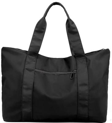 6 cores bolsa grande capacidade nylon 2WAY bolsa de ombro unissex à prova d'água (Preto)