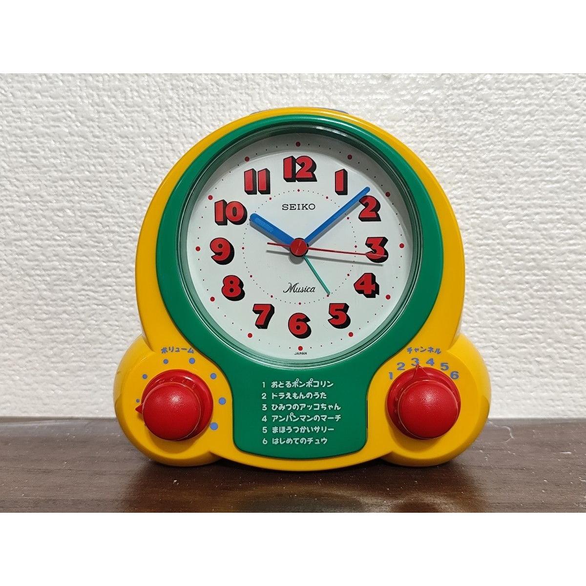 Seiko Musica Melody Clock Alarm Clock Anime Song Showa Retro Karakuri Clock Table Clock QM710Y
