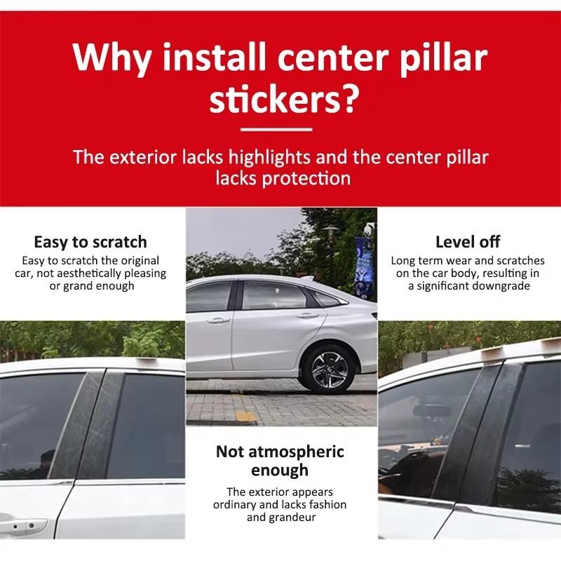 6pcs Car Window Trim Cover Column Pillar Posts Door Sticker Decal Accessories for Mercedes-Benz GLA X156 200 250 180 2014-