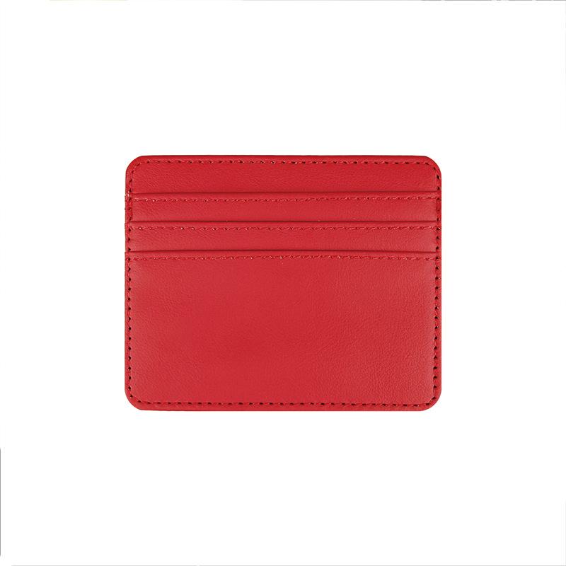 PU Leather ID Card Case - Slim Multi-Slot Holder for Bank/Credit Cards Compact Leather PU Card Case