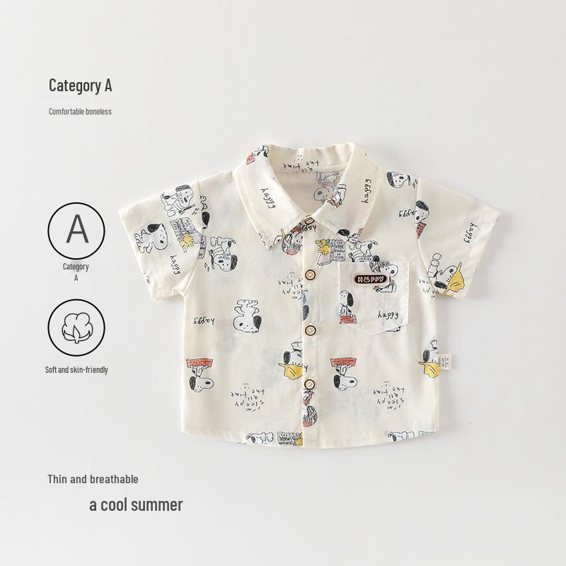 Unisex Summer Cotton Short-Sleeve Baby T-Shirt Size 80