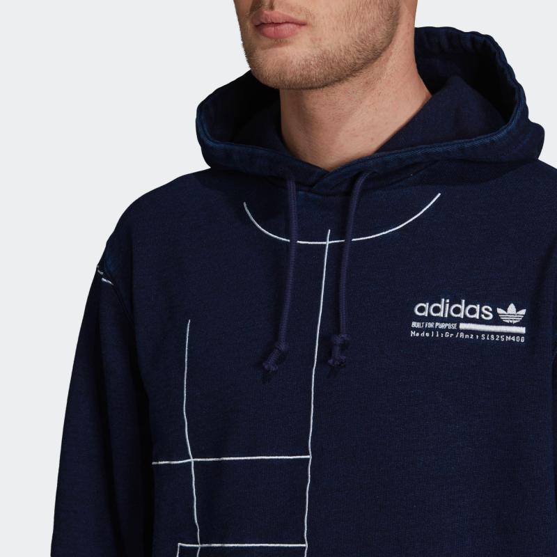 Adidas Originals Grp Staple Fashion Pullover Hoodie Long Sleeve Sweatshirt Men Hoodies Blue DV1950