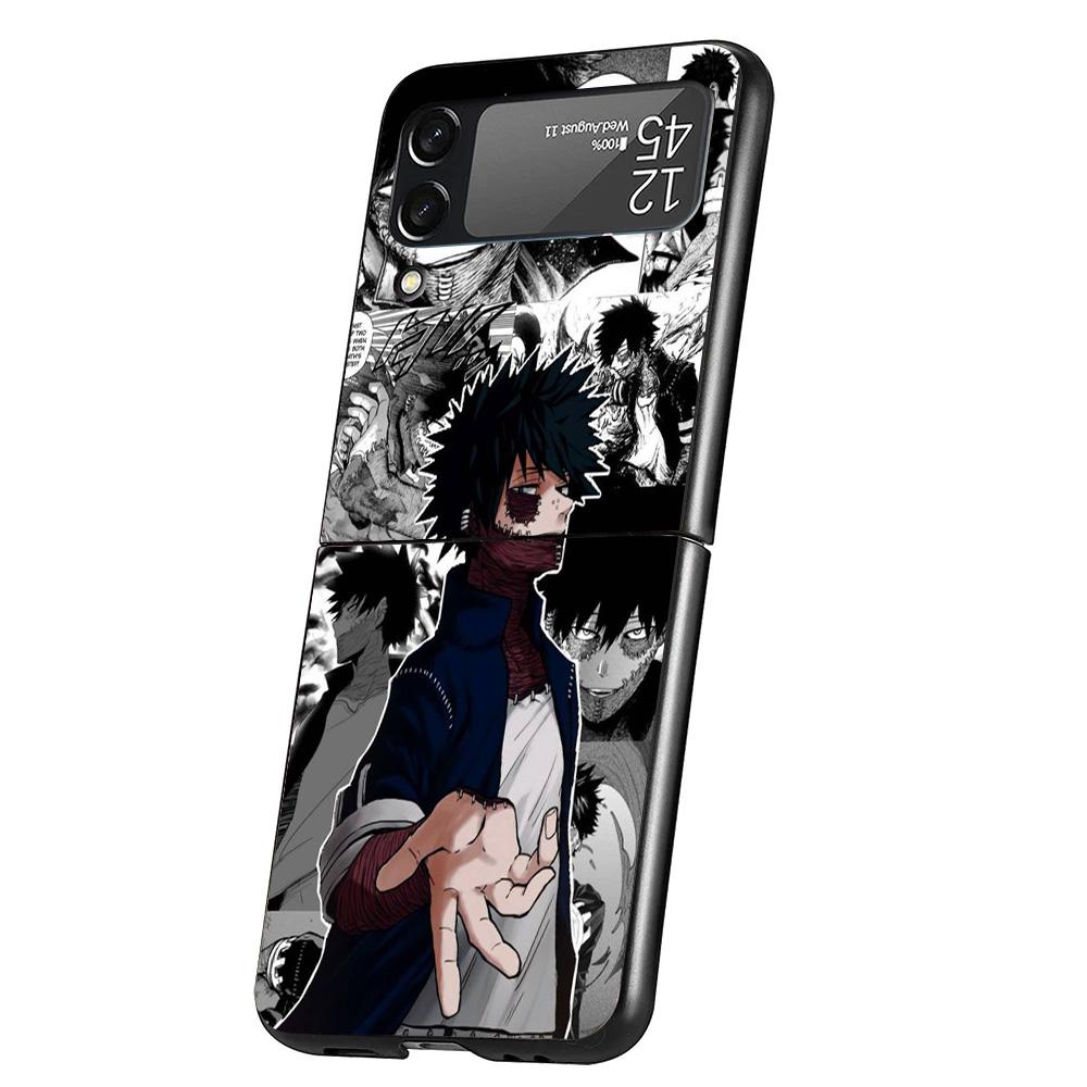 My Hero Dabi Bnha Case Phone Cover for Samsung Galaxy Z Flip 6 5 4 3 5G ZFlip6 ZFlip5 ZFlip4 ZFlip3 Black Hard Trend Fundas