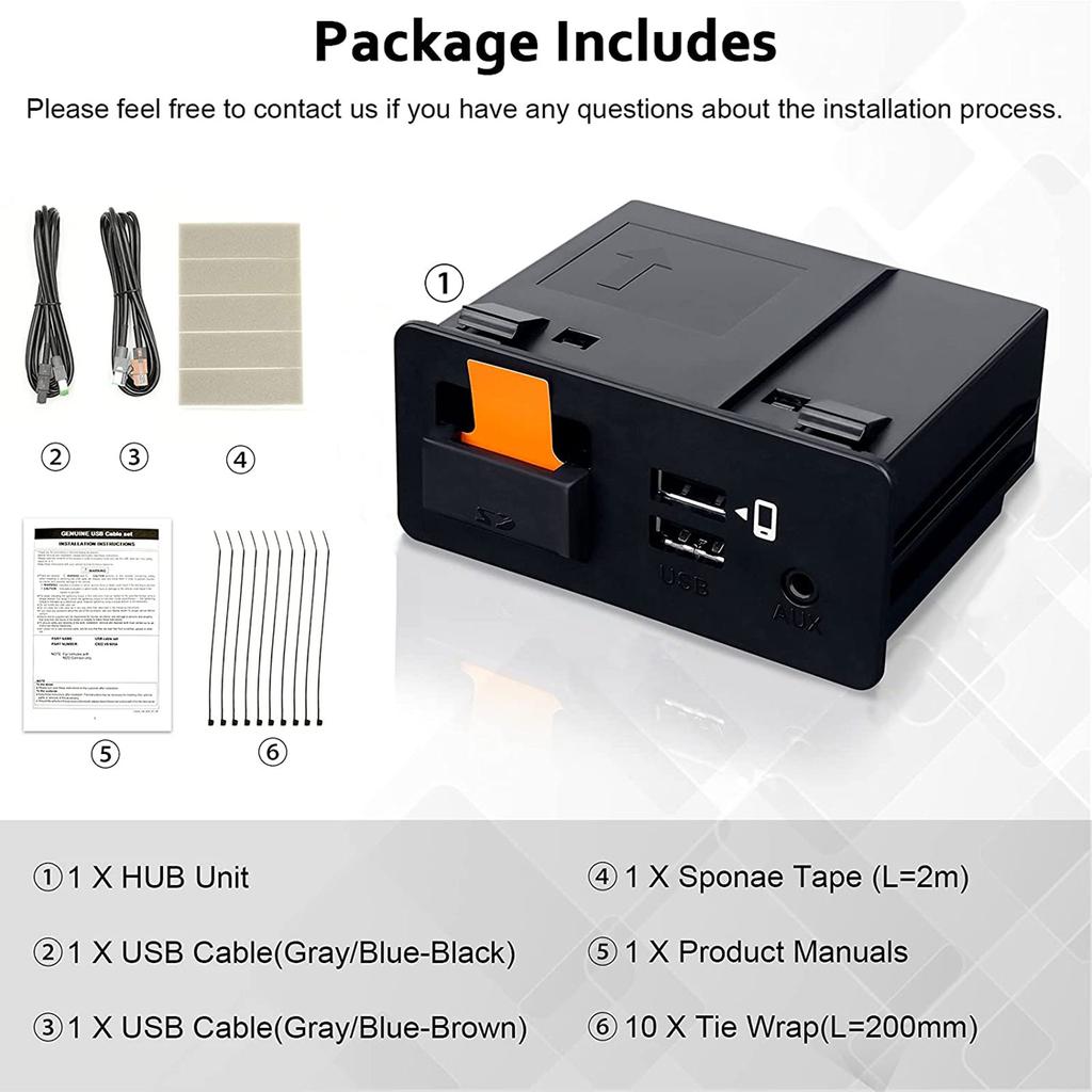 Auto Retrofit Kit TK78-66-9U0C for MX-5 CX-3 CX-5 CX-9 2 3 6 CarPlay Auto USB Adapter Hub C922-V6-605A USB Adapter Hub