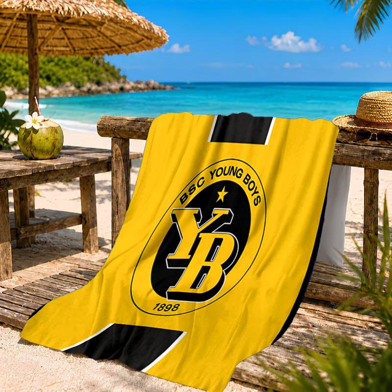 Πετσέτα Παραλίας BSC Football Κίτρινη και Μαύρη Ενότητα, Γρήγορο Στέγνωμα, Εύκολη Φροντίδα, Κατάλληλη τόσο για Γυμναστική όσο και για Διακοπές στην Παραλία, Απαραίτητο για Σπορ