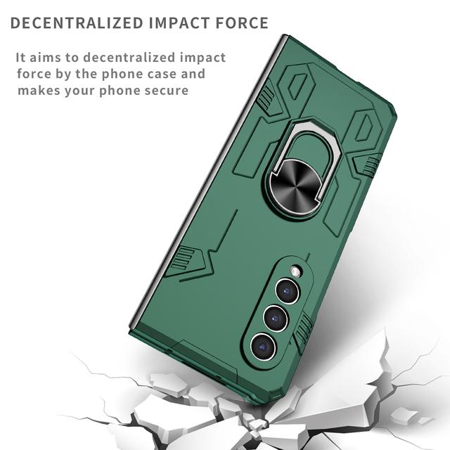 Drop Protection Stand Ring Cover Case For Samsung Galaxy Z Fold 3 4 Fold4 5g Fold2 Fold3 Fold 2 Anti -Sweat Hard Phone Cases