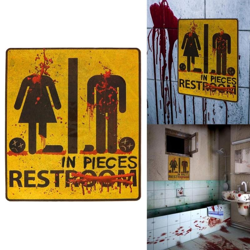 Halloween Toilet Decal Door Horror Stickers Create a Haunted House and Performances Prop with Quality Materials