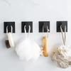 Bathroom Towel Rack Wall Hook for Bathroom Kitchen Black