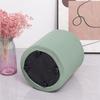 Durable Solid Color Jacquard Ottoman Cover Round Elastic Square Stool Cover Soft Footrest Slipcover Living Room