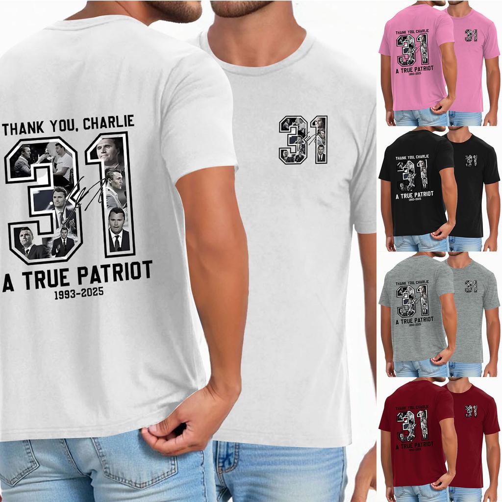 Men's Casual Daily Printed Top Round Neck T-shirt