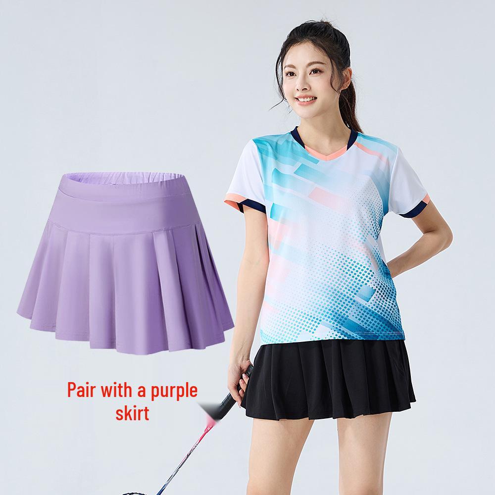 Quick-Dry Breathable Badminton, Tennis & Volleyball Uniform Set for Women & Men with Printed Numbers