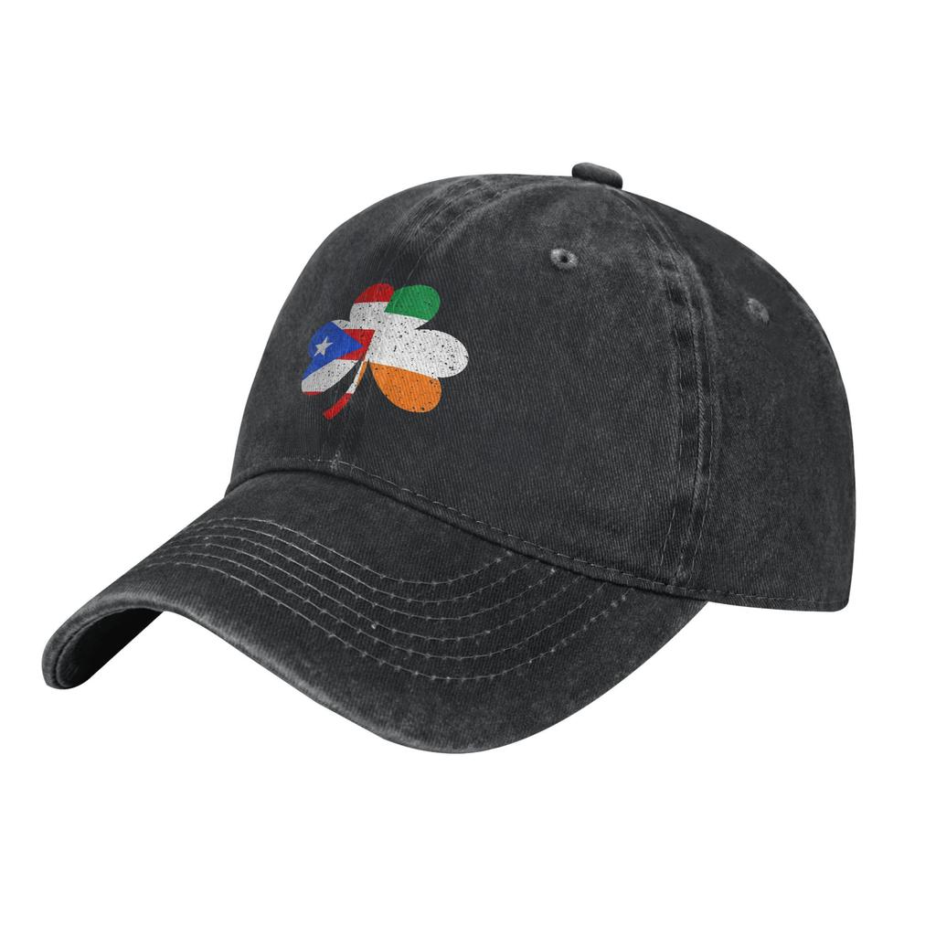Vintage Boricua Puerto Rico Irish Shamrock Baseball Cap Distressed Denim Hats Cap Vintage Outdoor Running Golf Gift Snapback Hat