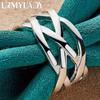 925 Sterling Silver Net Weaving 5-10# Ring For Women Men Wedding Charm Engagement Fashion Jewelry