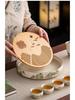 Ru Kiln Light Luxury Tea Set: 'A Thousand Li of Rivers and Mountains' - Complete Teapot and Teacups Gift Box for Elders