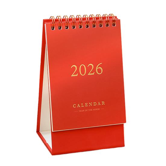 2026 Desk Calendar JAN 2026 - DEC 2026 Standing Flip Desktop Calendar 12 Months Planner with Twin-Wire Binding for Home Office School