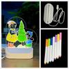 LED Lights Acrylic Message Board Erasable USB Drawing Board Bedroom Night Light Birthday Gift