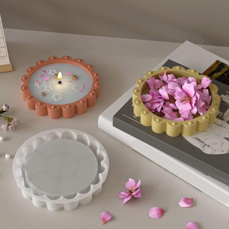 Lace Trimmed Beaded Tray Silicone Mold For DIY Jewelry Making And Home Creative Decoration Accessories