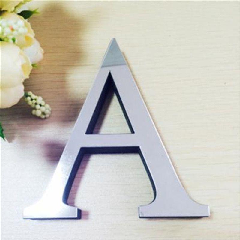 Chic 4 Letters Love Home Furniture Mirror Tiles Self-adhesive Wall Sticker Decor