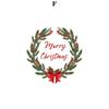 Vintage Christmas Metal Wall Decoration, Holiday Sticker Sign
