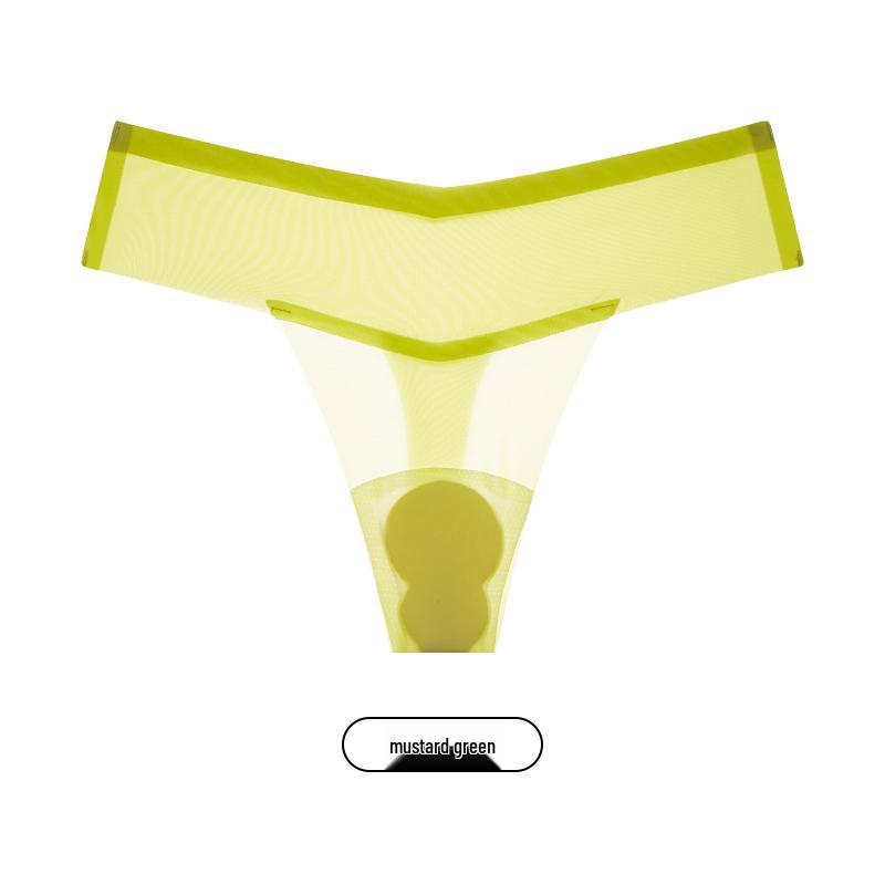 

Літні ультратонкі жіночі труси для йоги з антибактеріального шовку Ice Silk T05 L (100-120 lbs) гірчичний/зелений